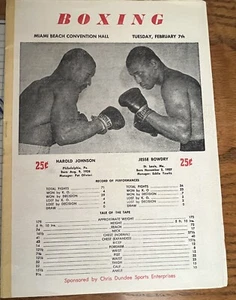 1961 Boxing Program From Cassius Clay 4th Pro Fight , Amazingly Rare Find - Picture 1 of 7