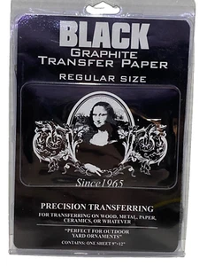 Mona Lisa Black Graphite Transfer Paper 9x12 One Sheet - Picture 1 of 3