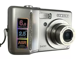 Samsung S630 6MP Silver Compact Digital Camera Silver with Case Tested Working - Picture 1 of 9