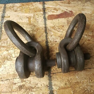 Lot of 2 Jergens 7100lb Side Pull Hoist Ring 4" Diameter 1x8 Bolt 47306 47316 - Picture 1 of 9