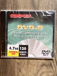 Comp USA DVD plus R recordable Qty 1 disc 4.7 GB 120 Mn Shipping Included. - Picture 1 of 2