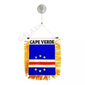 Cabo Verde Mini Banner / Doble Cara Mini Nuevo Cabo Verde Ventana Coche Bandera - Imagen 1 de 1