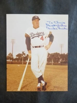 DUKE SNIDER AUTOGRAPHED COLOR 8X10 PHOTO NICE - Image 1 of 2