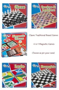 Classic Traditional Family Kids Child Board Games Travel Magnetic Fun Gift Xmas - Picture 1 of 5