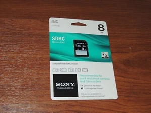 New - Genuine Sony 8GB SDHC SF-8C4 SF-8N4 - 15 MB/S - Class 4 - Memory Card - Picture 1 of 2