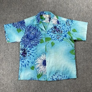 VINTAGE 60s Tropicana Hawaiian Shirt Size Large Big Floral Print Bright Aloha - Picture 1 of 10