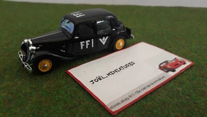 CITROËN TRACTION 7A 1934 FFI 1/43 UNIVERSAL HOBBIES voiture miniature collection - Foto 1 di 6