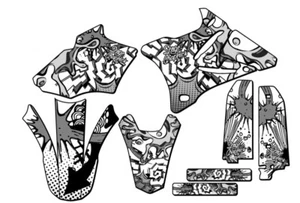 2002-2014 YZ 85 ZANY White Senge Graphics Kit Compatible with Yamaha - Picture 1 of 10