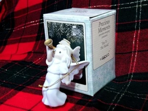 1995 Precious Moments "Joy to the World" Engel Ornament Porzellan sehr guter Zustand - Bild 1 von 6
