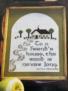 To A Friend's House Cross Stitch Pattern Page From Magazine - Picture 1 of 4