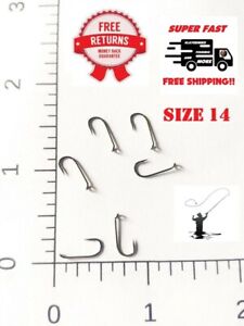 100 MUSTAD Dry Fly & Emerger Hooks SIZE #14, Fly Fishing