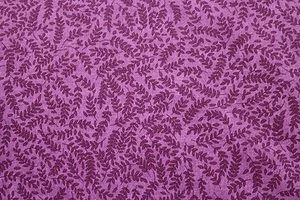 100 % Cotton fabric ~ Raspberry with raspberry leaves ~ BTY - Picture 1 of 2