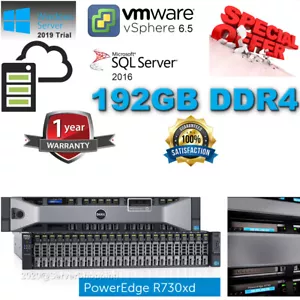 Dell PowerEdge R730xd 44-CORES Server Xeon E5-2699v4 96GB 128GB 256GB DDR4 LOT - Picture 1 of 14