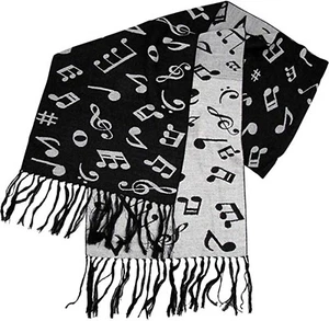 Music Scarves (Cashmere Like Feel) by Aim Gifts, Size 12" X 72" - Picture 1 of 4