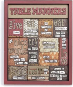 NBOT Table manners wall art This thing called family Home decor sign - Picture 1 of 14