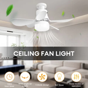 40W/50W Ceiling Fans LED Light Remote Control Switch Dimmable Lamp 3 Speed - Picture 1 of 25