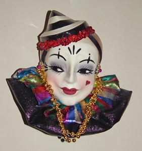 Unique Creations 3D Pierrot Narr Clown Dame Gesichtsmaske Wandbehang Deko - Bild 1 von 3