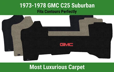 Alfombra de primera fila Lloyd Luxe para 1973-1978 GMC C25 Suburban con logotipo rojo GMC 1 Foto 1 de 4