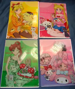 4 Sailor Moon Mini Clear File Set Bandai Namco with Original Sleeve - Picture 1 of 11