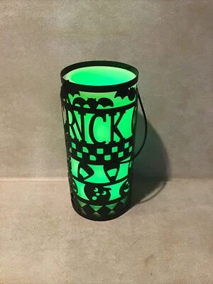 Halloween Alto Bronce Metal Linterna/Vela Soporte con Vela LED-Alimentado por Batería Foto 1 de 4