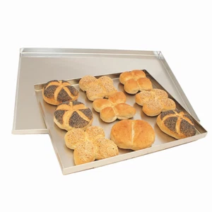 MANZ Backblech mit 2,5 cm hohem Rand, eine Seite offen 43 x 36 cm. - Bild 1 von 3