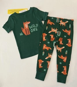 Old Navy Toddler Boy Pajamas 2T Pants Shirt 2 PC Set Cute Fox Pjs New - Picture 1 of 4