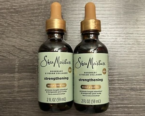 SheaMoisture Strengthening Scalp & Hair Oil Rosemary & Vegan Collagen (LOT OF 2) - Picture 1 of 3