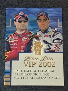 Jeff Gordon / Jimmie Johnson Xplosive Checklist 2002 Press Pass VIP #X50 Nascar - Picture 1 of 2