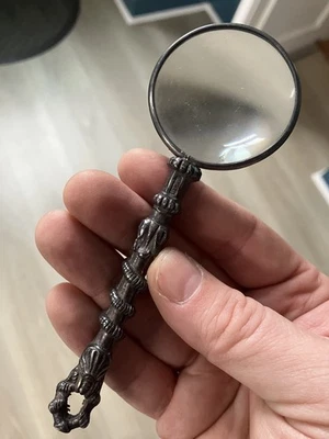 Belle Ancienne Loupe XIX-XXème Métal argenté collection - Photo 1/4