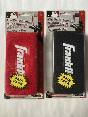 ( LOT OF 2 ) Franklin Pro Wristbands 6" RED & BLACK  (Pair pack) 3125P6S4 Profes - Image 1 of 4