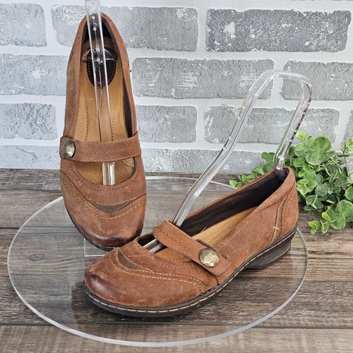 Scarpe casual Clarks Artisan Ideo Rake in pelle Mary Jane marroni da donna larghe 8 5 W