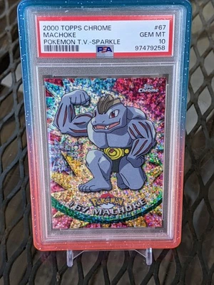 2000 TOPPS CHROME SPARKLE MACHOKE #67 PSA 10 GEM MINT - Image 1 of 2