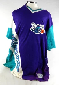 Camisa de calentamiento azul emitida por el juego Charlotte Hornets #33 de 1990 XXL 132 - Imagen 1 de 8