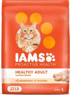 FANCY FEAST Iams Proactive Health Healthy Adult Chicken Recipe Dry Cat Food, 22-lb bag