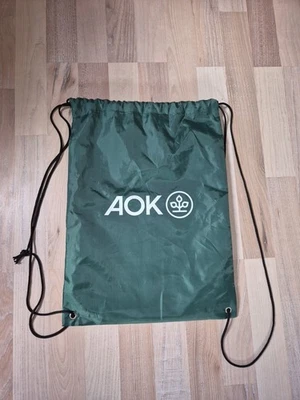 NEU AOK grün Sporttasche Beutel Sommer Tasche Sport Rucksack Tragen Schule Gym - Bild 1 von 4