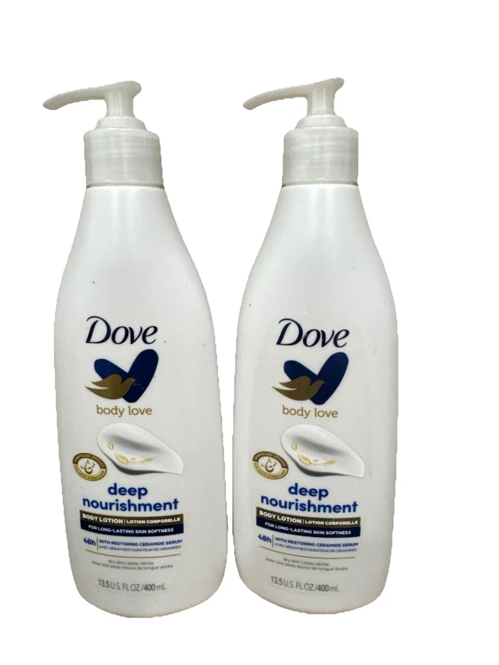 Lot Of Two Dove Body Love Intense Care Lotion With Ceramide Serum 13.5 fl oz ea - Image 1 of 2