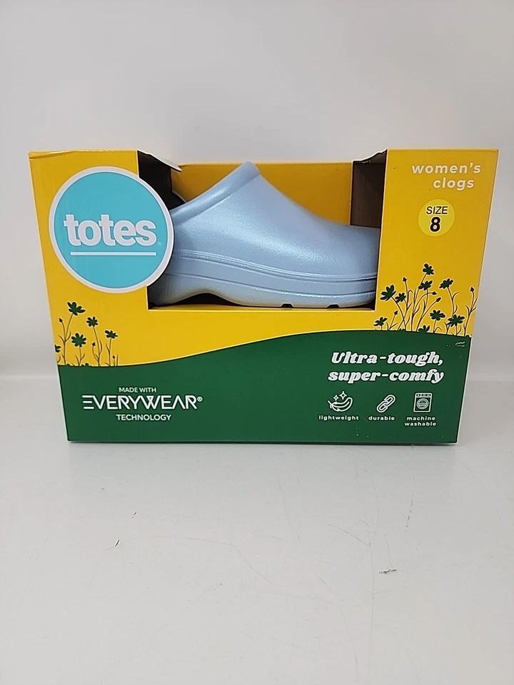 Totes Women’s Clog Size 8 Veggies Ultra Tough Super Comfy Lightweight Durable