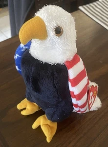 TY Beanie Baby - SOAR the Patriotic Eagle (Internet Exclusive*(5.5 inch) - MWMT - Picture 1 of 13