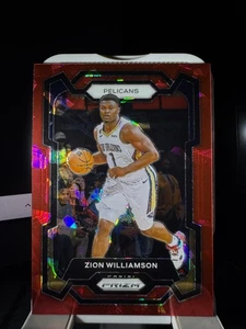 2023-24 Panini Prizm Red Cracked Ice Prizm #27 Zion Williamson Pelicans - Bild 1 von 2