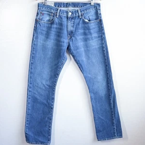 Polo Ralph Lauren Varick Slim Straight Jeans Herren 34x32 Blau Denim Classic Y2K - Bild 1 von 14