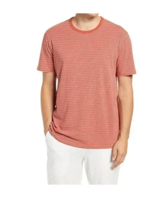 Новый с ярлыками Daniel Buchler оранжевый в полоску рубашка с коротким рукавом XL  - Изображение 1 из 2