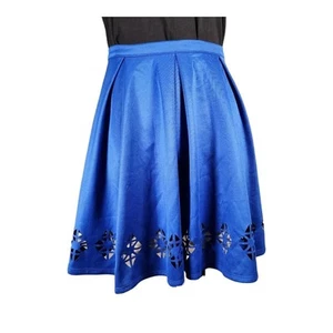 MY MICHELLE Girls 14 Blue Full Skirt With Decorative Cutouts 18" Long 29" Waist - Picture 1 of 5
