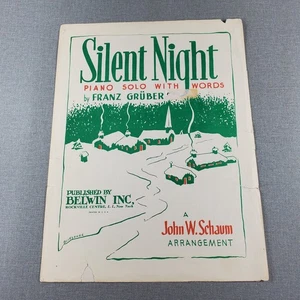 Silent Night 1951 Natale Franz Grüber Spartiti Illustrati - Foto 1 di 3