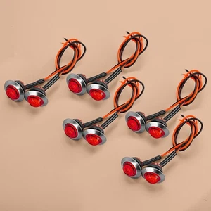 10x Red Round Side Marker Light Turn Signal Lamp Indicator Universal - Picture 1 of 9