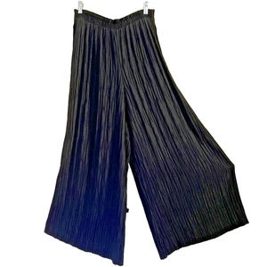 Casual corner Accordion Pleated  Wide Leg Culotte Ankle Length Black sz Med - Picture 1 of 4