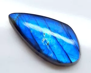 Piedra preciosa suelta cabujón de lujo llamativo azul labradorita 100 % natural de 15,20 quilates SQ94 - Imagen 1 de 4
