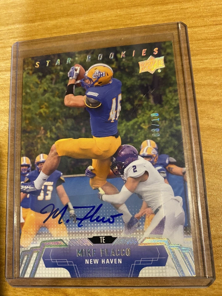 2014 Upper Deck Star Rookies Mike Flacco Rookie Auto #8/10 - Image 1 of 2