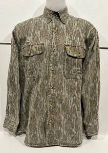 Browning Mossy Oak Long Sleeve Button Up Camo Hunting Shirt Pockets Men’s Size M - Picture 1 of 9