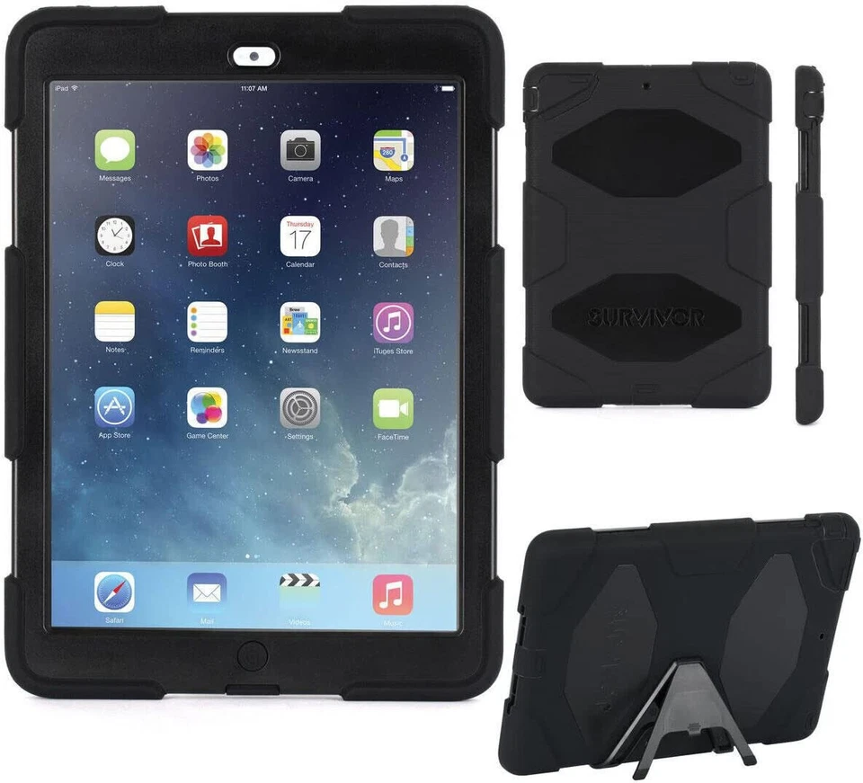 Griffin iPad Air 1 Case Survivor All-Terrain Durable Black In Slightly Tatty Box - Image 1 of 4