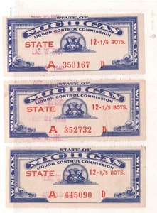 W75 Mich Liq Control Commission Wine Tax 6 Ea - Picture 1 of 2
